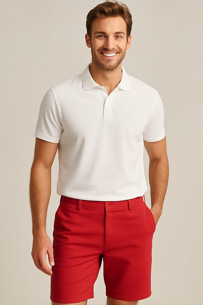 StrideFox Men’s Chino Shorts – Smart Casual Athletic Shorts (4 Colors)
