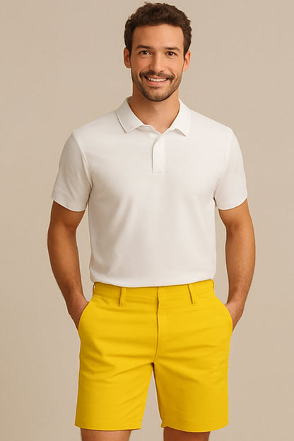 StrideFox Men’s Chino Shorts – Smart Casual Athletic Shorts (4 Colors)