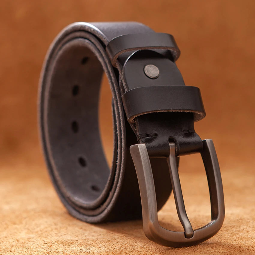 Premium Genuine Leather Men's Belt - Classic Style & High-Quality Craftsmanship