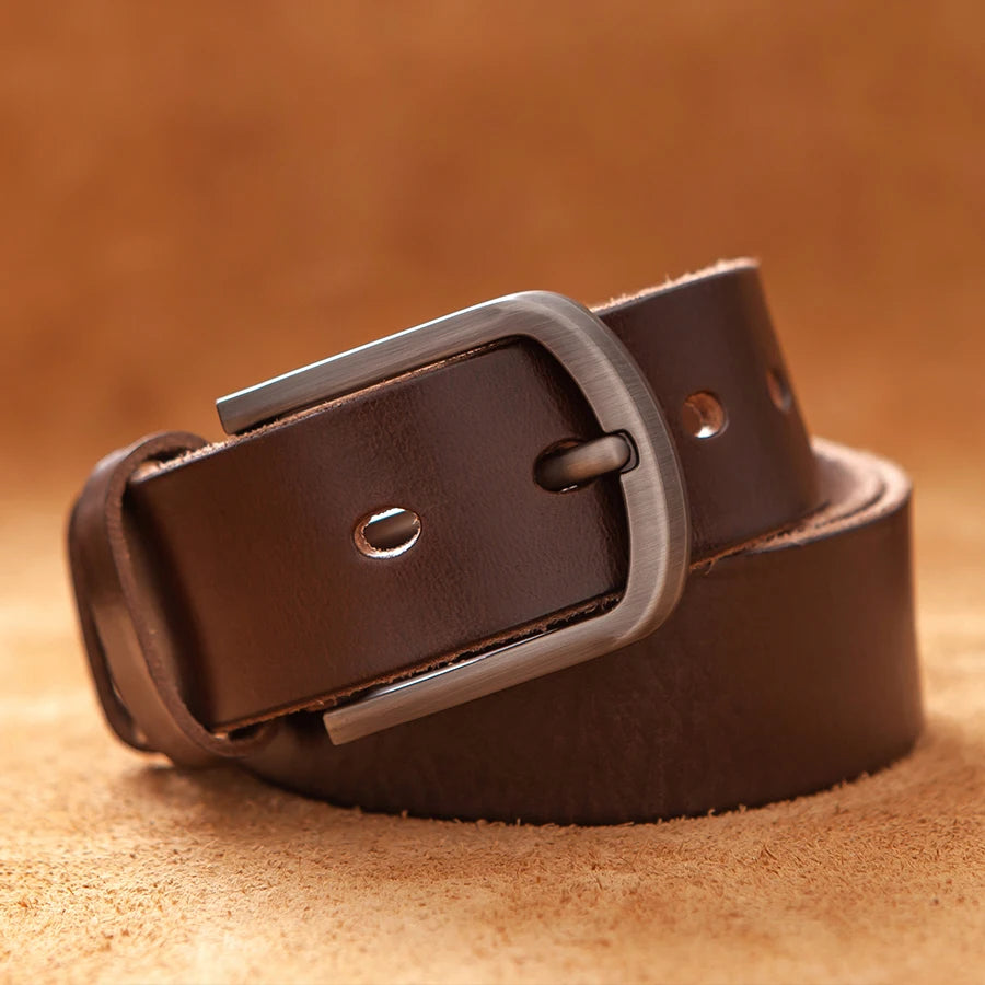 Premium Genuine Leather Men's Belt - Classic Style & High-Quality Craftsmanship