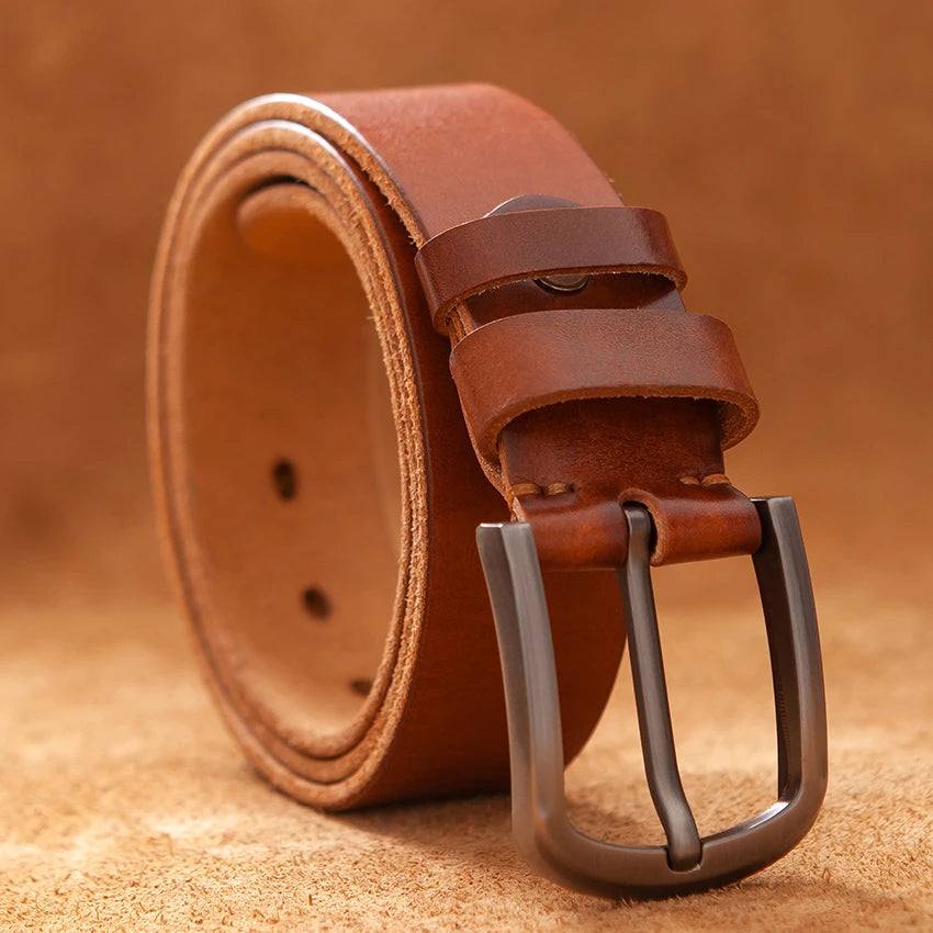 Premium Genuine Leather Men's Belt - Classic Style & High-Quality Craftsmanship