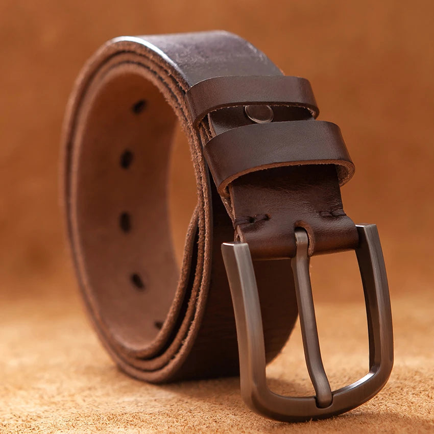 Premium Genuine Leather Men's Belt - Classic Style & High-Quality Craftsmanship