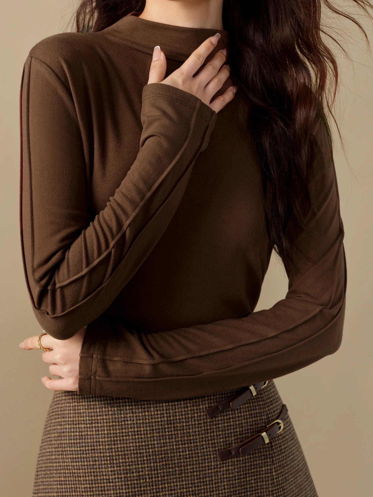 Elevate Your Style with the DUSHU Wool Blend Mock Neck Sweater