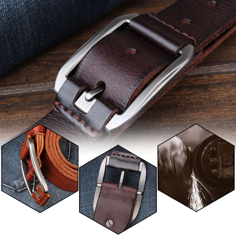 Men's Casual Leather Belt - Genuine Cowhide