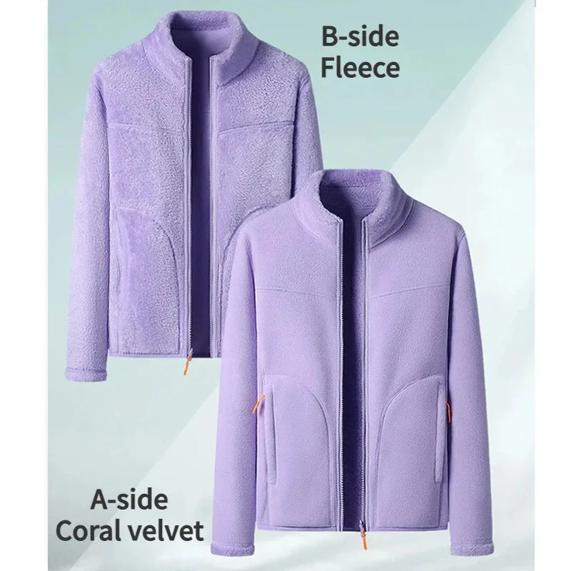 Stay Warm, Look Sleek – Double-Sided Fleece Jacket