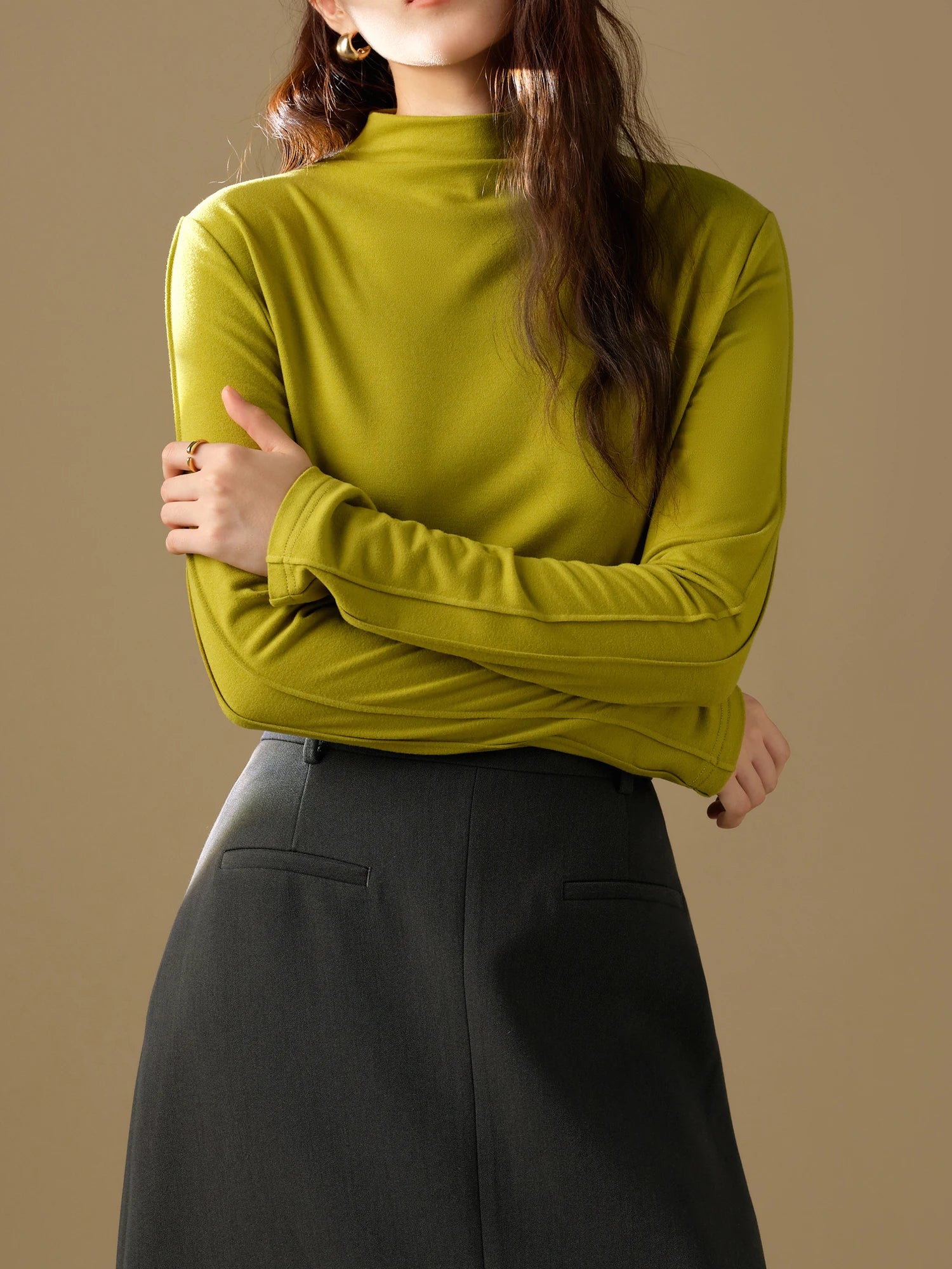 Elevate Your Style with the DUSHU Wool Blend Mock Neck Sweater