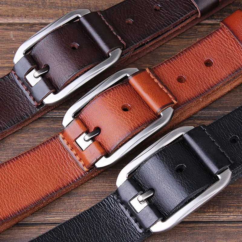 Men's Casual Leather Belt - Genuine Cowhide