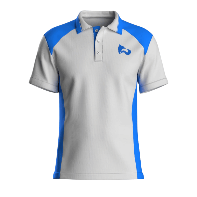 FITN Men's White & Blue Polo Shirt