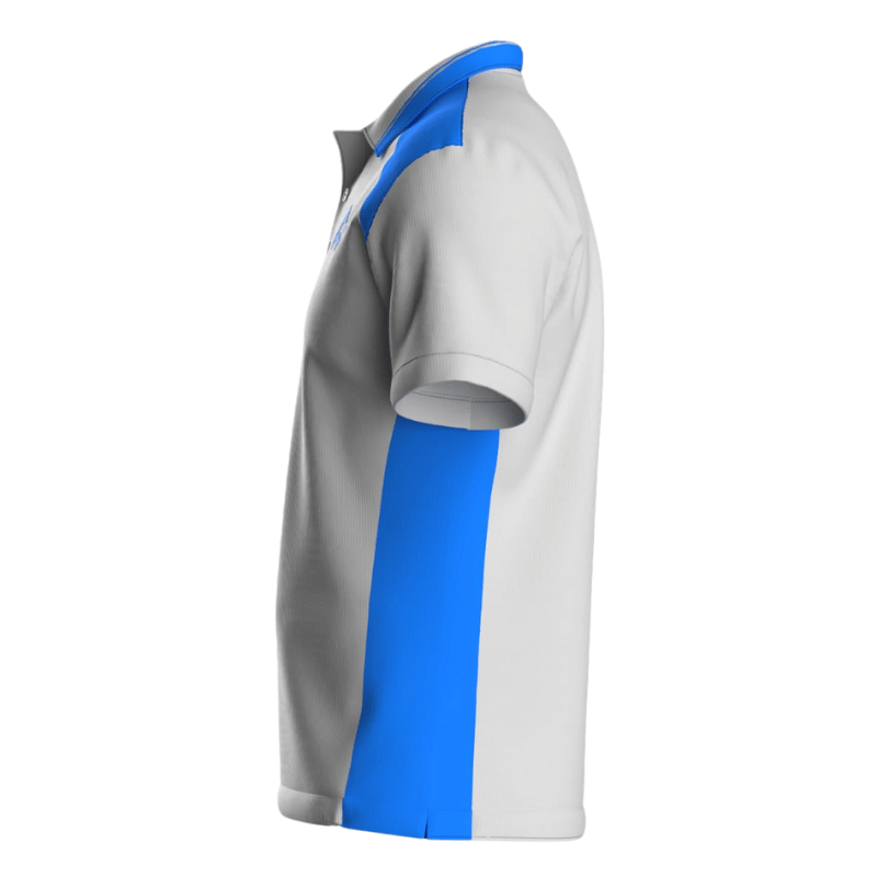 FITN Men's White & Blue Polo Shirt