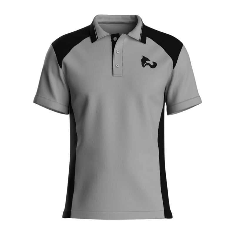 FITN Men's Black & Grey Polo