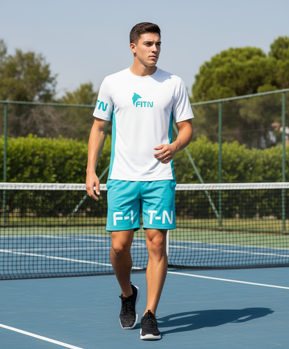 FITN Athletic Outfit Walking on Tennis Court