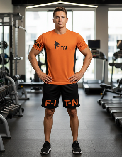 FITN Orange Athletic Outfit Gym Lifestyle