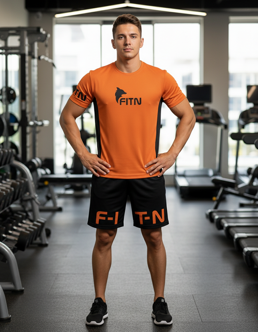 FITN Orange Athletic Outfit Gym Lifestyle